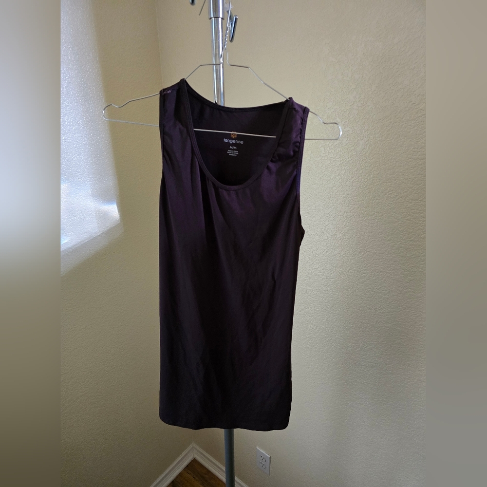Tangerine Burgundy Active Wear Top